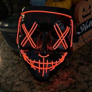 Spirit Halloween Red Light up mask